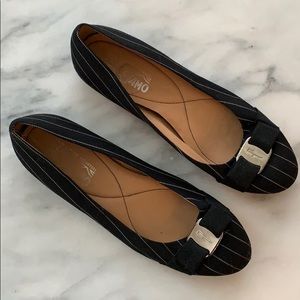 Salvatore Ferragamo Pinstripe Flats